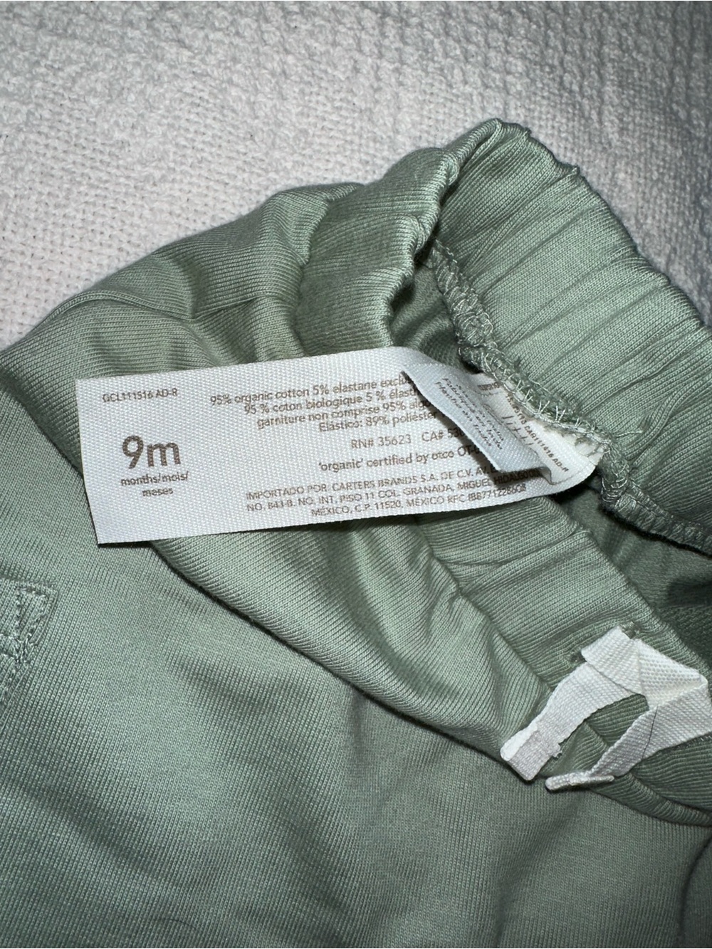 Little Planet Organic Cotton Pull-On Pants Blue & Sage Set - Picture 2 of 4